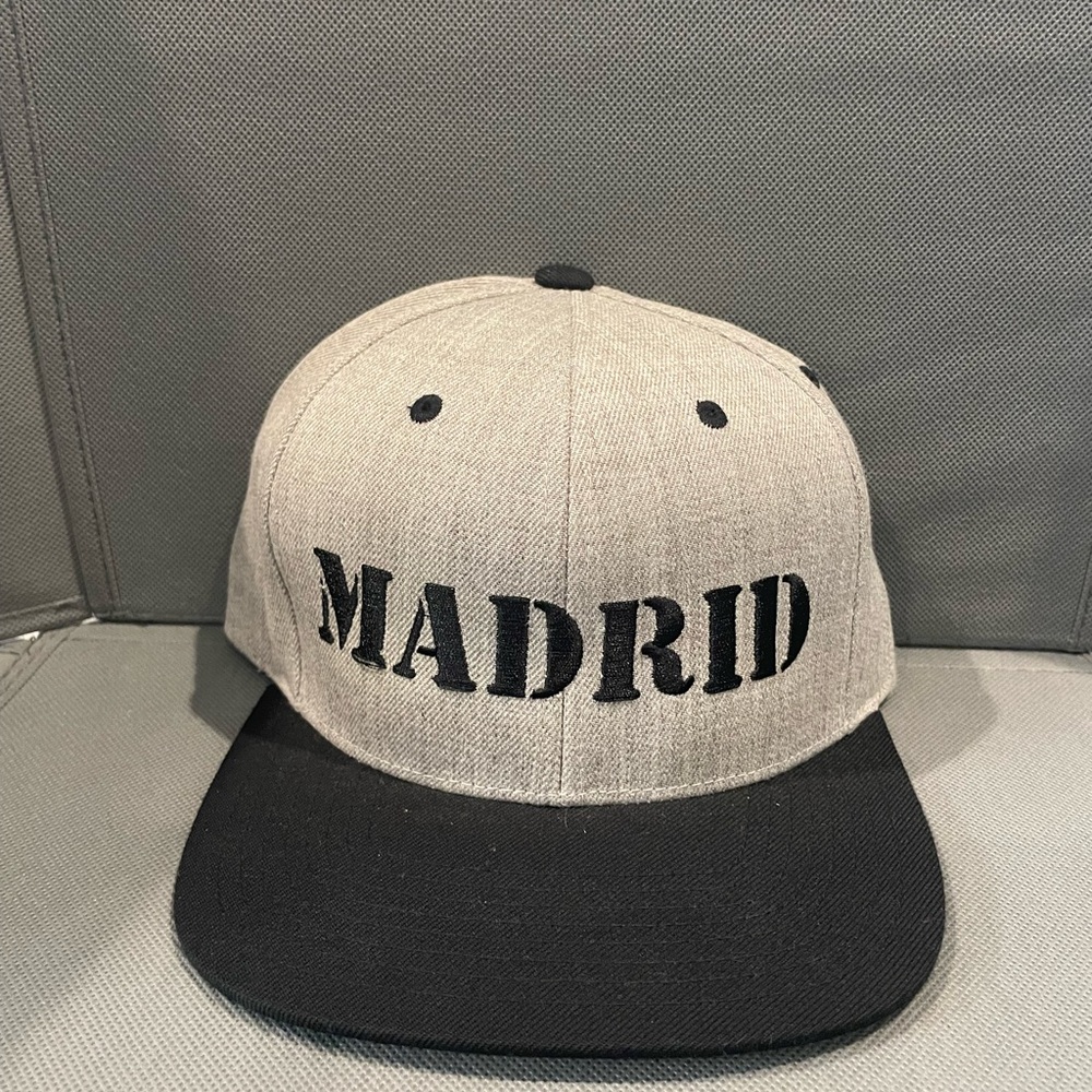Madrid Snapback Hat by Lids Grey and Black Adjustable Sizes